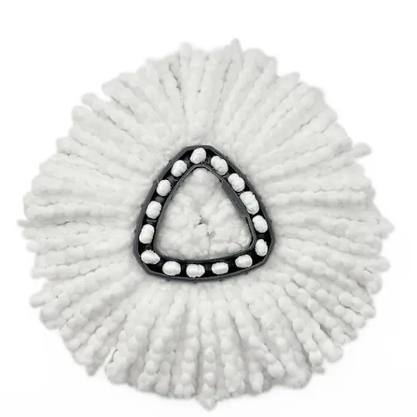 Städmoppar-Qazx 2st rött utbytesmopphuvud, universal 360 mikrofiberspinnmopp för golvrengöring Asdf (vit Mop Replacement Heads