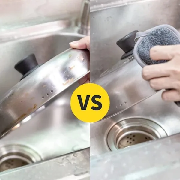 Svampar & Dukar-QD-Disksvampar, 6 dubbelsidiga, icke-repor skrubbdukar, den antibakteriella mikrofibersvampen i köket rengör effektivt allt