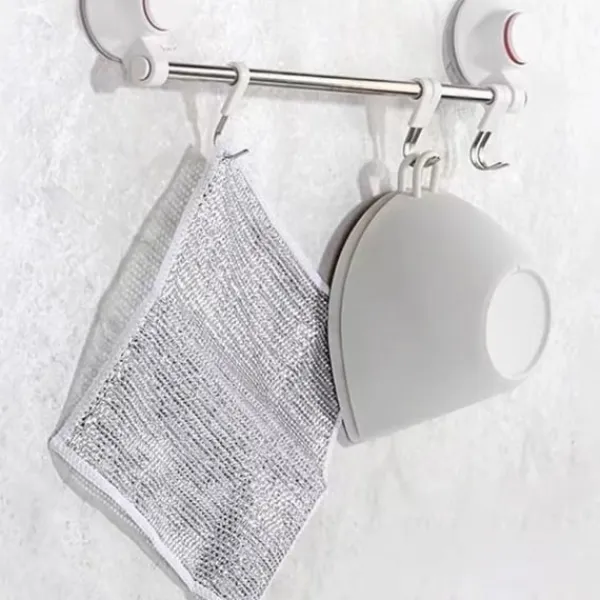 Svampar & Dukar-QQX.20x Grå Multifunktionella Metalltrådsdisktrasor Premium Nylon