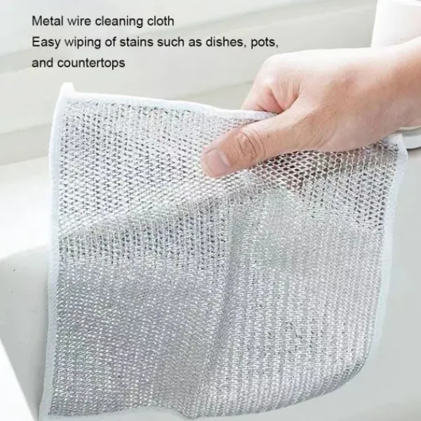 Svampar & Dukar-QQX.20x Grå Multifunktionella Metalltrådsdisktrasor Premium Nylon