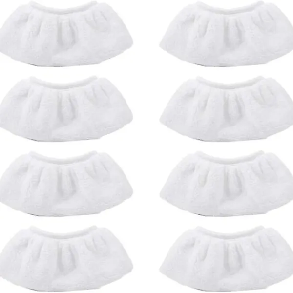 Svampar & Dukar-QU) 8-pack mikrofiberduköverdrag för Kärcher ångrengörare SC1 SC2 SC3 SC4 SC5 CTK10 handmunstyckstillbehör