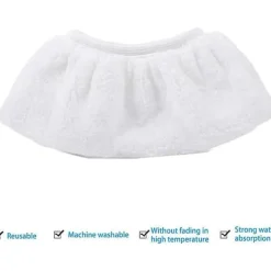 Svampar & Dukar-QU) 8-pack mikrofiberduköverdrag för Kärcher ångrengörare SC1 SC2 SC3 SC4 SC5 CTK10 handmunstyckstillbehör