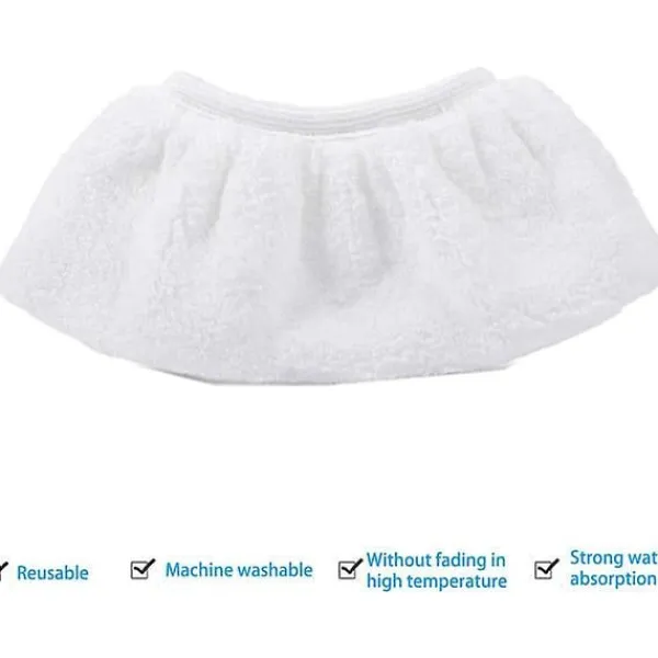 Svampar & Dukar-QU) 8-pack mikrofiberduköverdrag för Kärcher ångrengörare SC1 SC2 SC3 SC4 SC5 CTK10 handmunstyckstillbehör