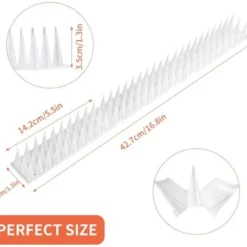 Skadedjur & Insekter-QU/5m Fågelpiggar, Duvpiggar, Kråkpiggar, Säkra för duvor, sparvar, kråkor och balkonger (12-pack, vit)