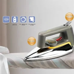 Strykjärn-RAF R.1108 1600W Klassiskt Elektriskt Strykjärn med Torrfunktion, Rostfri Stålsula, Strykmaskin för Hemmet, EU-kontakt