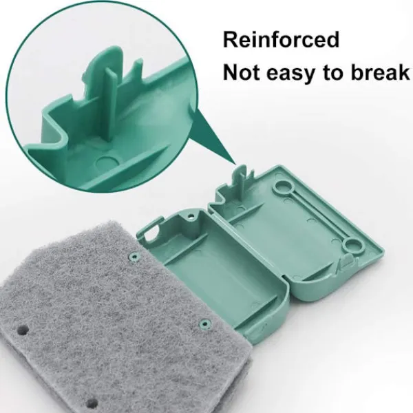 J-star Fönsterrengöring-Rengöringsborstar för 3-pack fönsterspår för alla skrymslen och springor (grå+beige+grön)