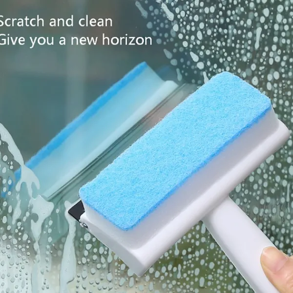 JIUSAIRUI Fönsterrengöring-Rengöringsborste för fönsterglas Dubbelsidig svamptorkare 18*11.5*4,.5cm