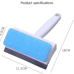 JIUSAIRUI Fönsterrengöring-Rengöringsborste för fönsterglas Dubbelsidig svamptorkare 18*11.5*4,.5cm