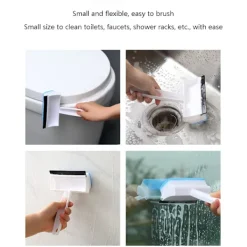 JIUSAIRUI Fönsterrengöring-Rengöringsborste för fönsterglas Dubbelsidig svamptorkare 18*11.5*4,.5cm