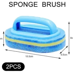 Svampar & Dukar-Rengöringsborste, Rengöringssvamp för badrum, Rengöringssvamp för kök, Badkar, Toalett, Vägg, Golv, Kakel, Rengöringsborste med handtag[D]