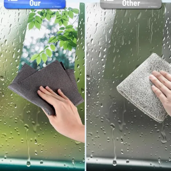 Svampar & Dukar-Rengöringsdukar 30x30cm, 5-pack Återanvändbara Tjocknade Magiska Mikrofiberdukar för Fönster Spegel Bil