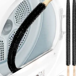 Torktumlare-Rengöringskit för torktumlare 2 Torktumlarluddborstar Ventilationsfälla Rengörare Lång Flexibel Kylskåpsspoleborste