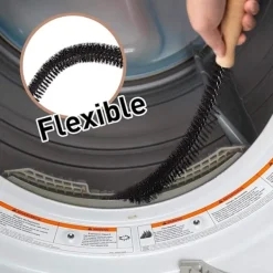 Torktumlare-Rengöringskit för torktumlare 2 Torktumlarluddborstar Ventilationsfälla Rengörare Lång Flexibel Kylskåpsspoleborste