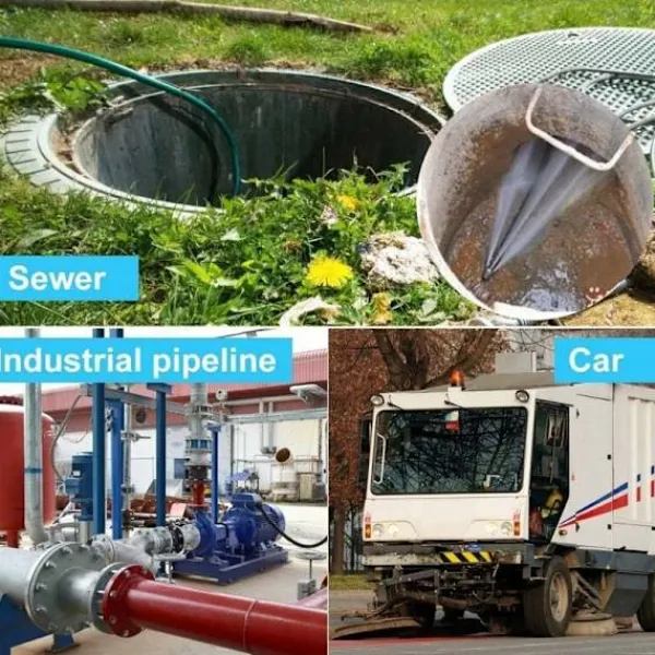 OCEAN Högtryckstvättar-Rengöringsmunstycke Högtryck Vatten och Avloppsstrålar Rostfritt Stål