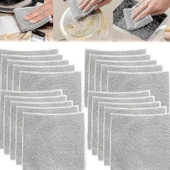 Svampar & Dukar-Repfri diskborste i stålull, japansk ståltrådsskrubb för kastruller, stekpannor, diskhoar, multifunktionell köksrengöringsduk för våt och torr användning | Fyndiq