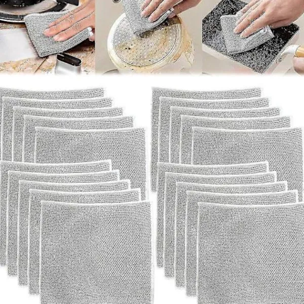 Svampar & Dukar-Repfri diskborste i stålull, japansk ståltrådsskrubb för kastruller, stekpannor, diskhoar, multifunktionell köksrengöringsduk för våt och torr användning | Fyndiq