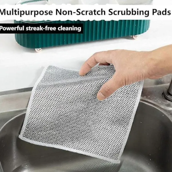 Svampar & Dukar-Repfri diskborste i stålull, japansk ståltrådsskrubb för kastruller, stekpannor, diskhoar, multifunktionell köksrengöringsduk för våt och torr användning | Fyndiq