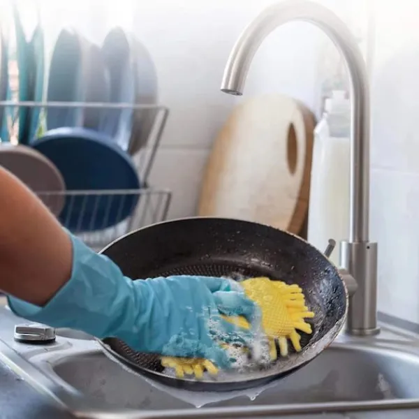 Svampar & Dukar-Repfrika Mikrofiber Svamp, Repfrika Skurspongar för Multi-Användning med Hög Skurkraft - Enkel Rengöring av Diskar (3-pack)