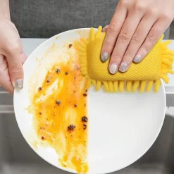 Svampar & Dukar-Repfrika Mikrofiber Svamp, Repfrika Skurspongar för Multi-Användning med Hög Skurkraft - Enkel Rengöring av Diskar (3-pack)