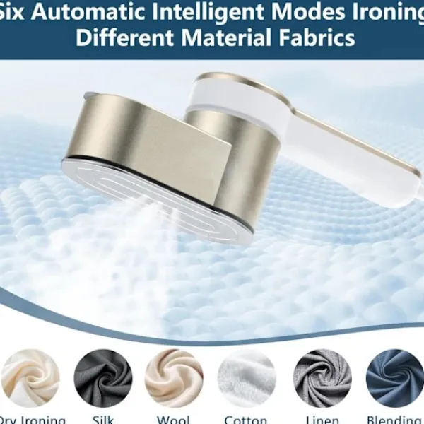 Ångtvättar-Rese Mini Steamer Portabel LED Klädångare - 6 Smarta Lägen - 9s Express Uppvärmning - 1200w Klädångare - Guld