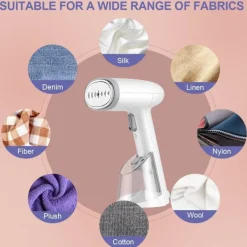 Strykjärn-Reseånggenerator 1200W Portabelt Resestrykjärn med 250ml Vattentank, Idealisk för Hem och Resor Reseånggenerator Vit