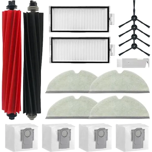 YIXI Dammsugare & Tillbehör-Reservdelar för Roborock Q5 Pro+/q8 Max+ (plus) dammsugare huvudsidoborste Hepa-filter moppduk dammsugarpåsar