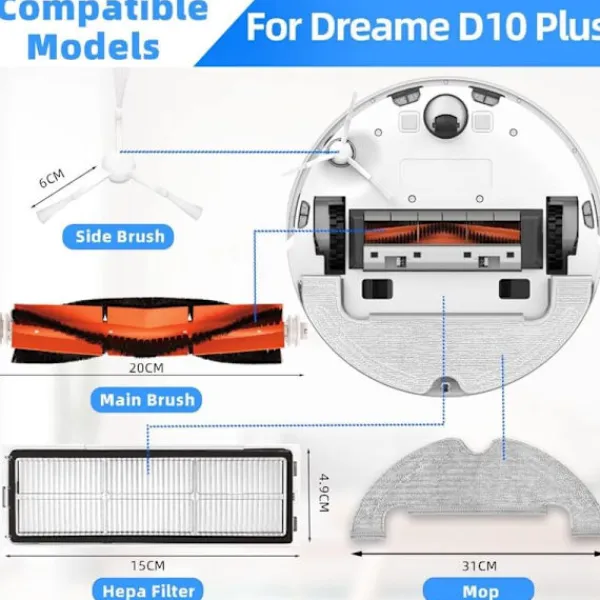 Dammsugare & Tillbehör-Reservdelar Tillbehör Kit för Dreame D10 Plus RLS3D Robot
