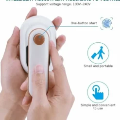 Strykjärn-Resjärn: Resjärn - Minijärn - 20s Snabb uppvärmning - 50 ML Vattentank - Våt och torr för hem och resor - Vit