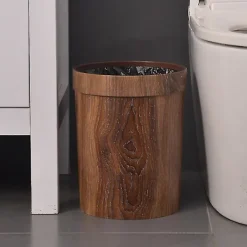DMstore Soptunnor-Retro Träimitationssopbehållare för Hem, Vardagsrum, Kök