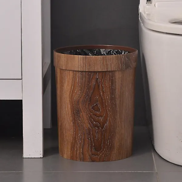 DMstore Soptunnor-Retro Träimitationssopbehållare för Hem, Vardagsrum, Kök