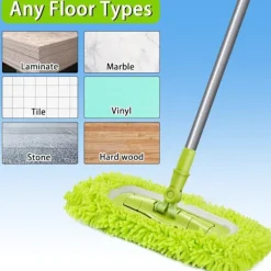 BästaGåva Städmoppar-Reusable Microfiber Dry Mop Pads for Wet Mops Compatible with Swiffer Sweeper Mop Replacement Mops for Floor Cleaning 4 Pack