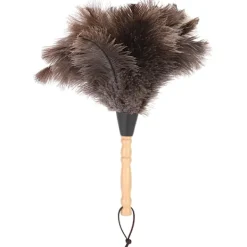 Svampar & Dukar-Reusable Ostrich Feather Duster with Anti-Static Wooden Handle