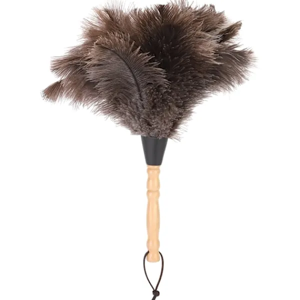 Svampar & Dukar-Reusable Ostrich Feather Duster with Anti-Static Wooden Handle