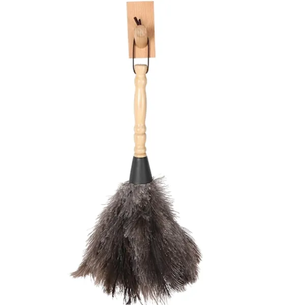Svampar & Dukar-Reusable Ostrich Feather Duster with Anti-Static Wooden Handle