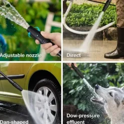 ®RisingFF Högtryckstvättar-Kärcher Högtryckstvättlans - Justerbart Munstycke - Hög Effektivitet - Svart