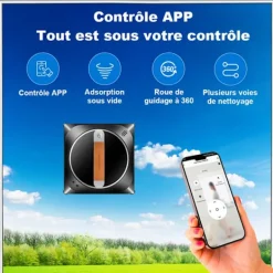 LIECTROUX Fönsterrengöring-Robotfönsterputsare - - YW910 - Dubbel Sprutning - AI Rengöring - 3 Automatiska Lägen