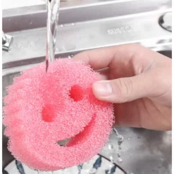 Svampar & Dukar-Rolig Skrubbdisk Tråkigt Ansikte, Fläck- och Luktborttagande Honungskakssvamp, Hållbar Rengöringsduk för Hemmakök, Plastsvamp (Set med 3) | Fyndiq