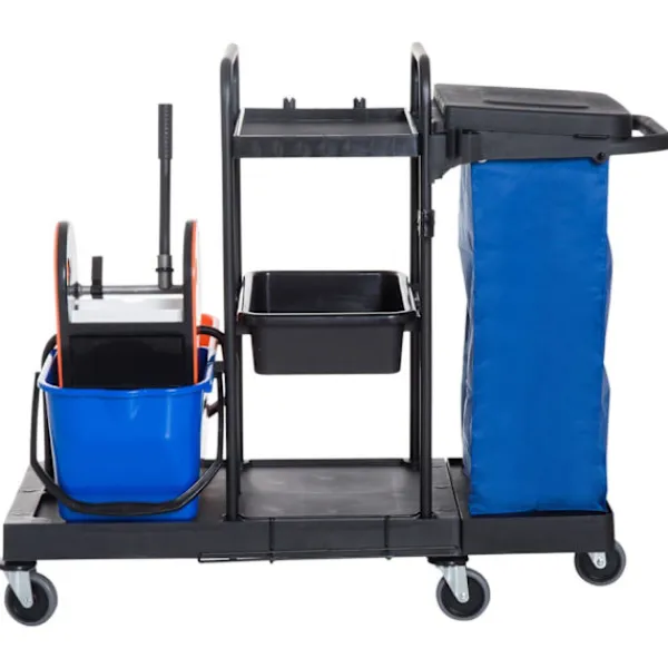 Rootz Living Städmaskiner-Rootz rengöringsvagn - svart, blå, orange - metall, PP, tyg - 43