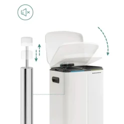 Rootz Living Soptunnor-Rootz soptunna - soptunna - soptunna - soptunna - återvinningskärl - utomhus soptunna - inomhus soptunna - kök soptunna - kontorssoptunna - vit - 44,5 | Fyndiq