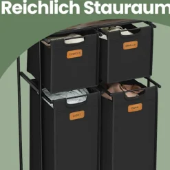 Rootz Living Tvättillbehör-Rootz tvättkorg - tvättbärare - hämma med hjul - 150L kapacitet - enkel rörlighet - 72,4 cm x 33 cm x 109,1 cm