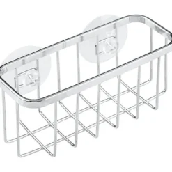 Svampar & Dukar-Rostfri diskho med sugpropp, organiseringskorg, diskhohållare för svampar, skrubbar, tvål