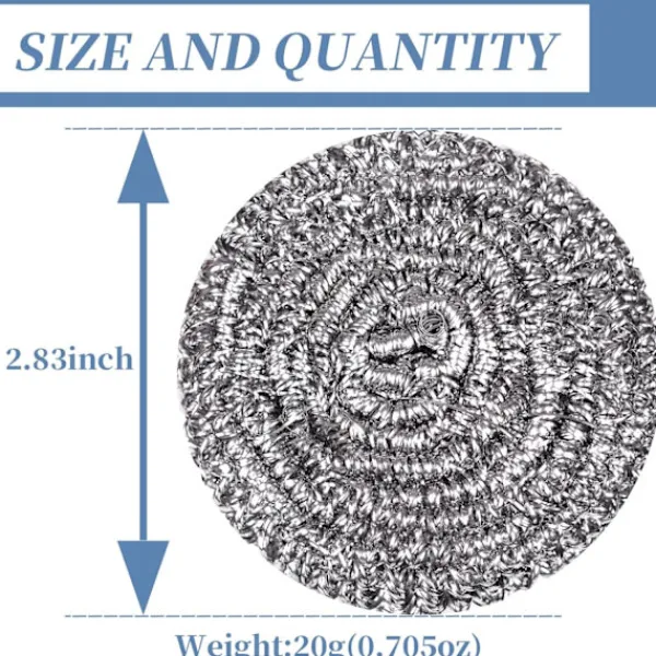 Svampar & Dukar-Rostfri Stålskrubber Skrubb Svampar Rengöring Grytor och Pannor och Stålull för Kök Badrum, Sex