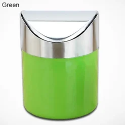 FMYSJ Soptunnor-Rostfritt Stål Liten Mini Soptunna med Svänglock Bänkskiva Soptunnor för Skrivbord Bil Kontor (FMY)