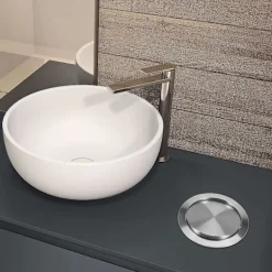 DAO Soptunnor-Rostfritt Stål Skräp Lucka Lock Soptunna Lock Infälld Inbyggd Balans Sväng Lucka Skräp Lock För [db]