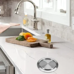 DAO Soptunnor-Rostfritt Stål Skräp Lucka Lock Soptunna Lock Infälld Inbyggd Balans Sväng Lucka Skräp Lock För [db]