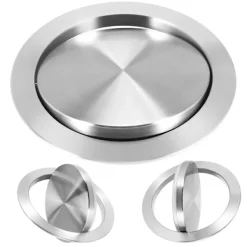 DAO Soptunnor-Rostfritt Stål Skräp Lucka Lock Soptunna Lock Infälld Inbyggd Balans Sväng Lucka Skräp Lock för [db]