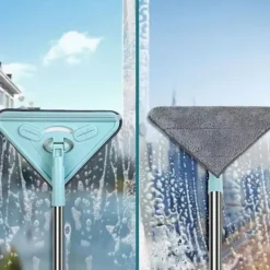 LBSS Städmoppar-Roterbara trianglar Dammmopp Slitstark arbetsbesparande städmopp för badrumskök