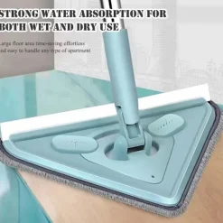 LBSS Städmoppar-Roterbara trianglar Dammmopp Slitstark arbetsbesparande städmopp för badrumskök