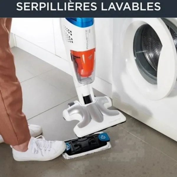 ROWENTA Ångtvättar-Clean & Steam Multi Ångstädare, Dammsuger och tvättar samtidigt med ånga RY8544WH , orange