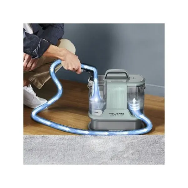 ROWENTA Städmaskiner-, Clean It Compact, Shampouineuse, Détacheur, Nettoyeur portable, Design kompakt, IN3020F0 Eukalyptus